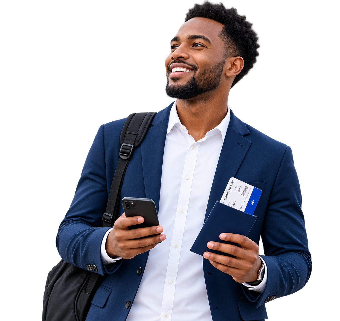 Professional man with phone — MigraTech client